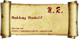 Makkay Rudolf névjegykártya