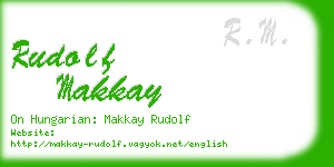 rudolf makkay business card